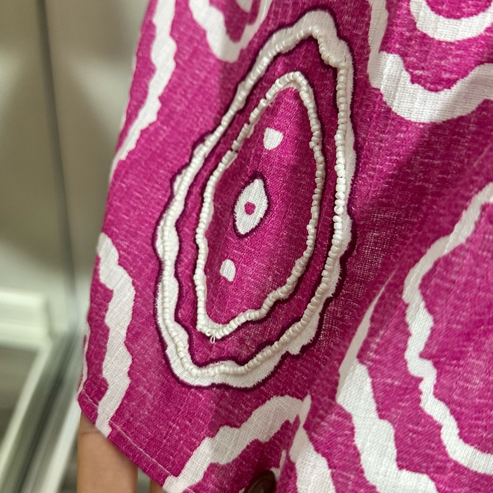 Zara Fuchsia & White Printed Mini Dress - Picture 8 of 13
